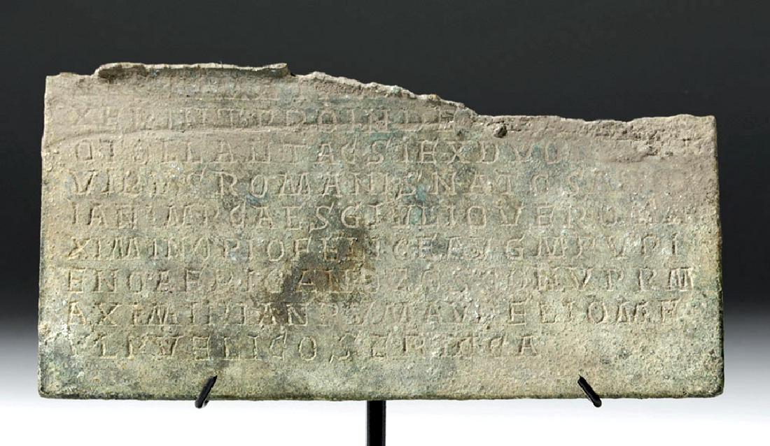 Rare Section of Roman Bronze Military Diploma (1 of 5)