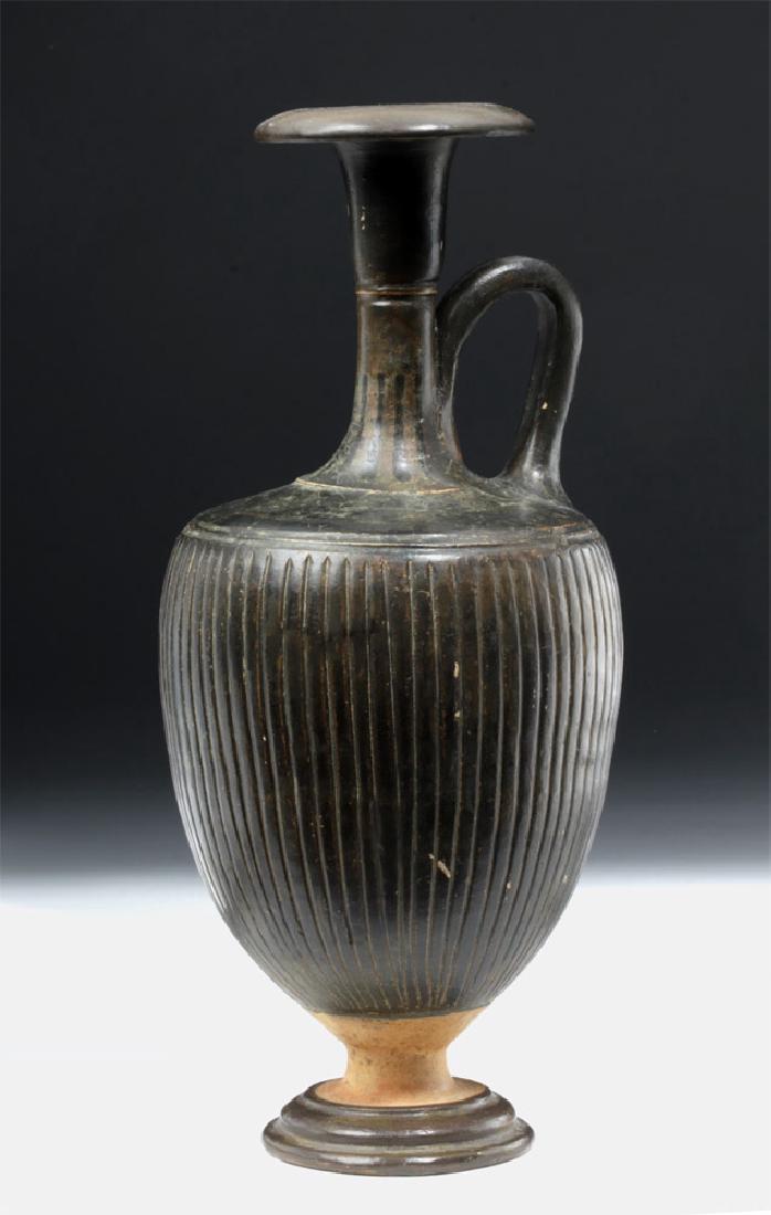 Greek Campanian Blackware Bellied Lekythos (1 of 6)