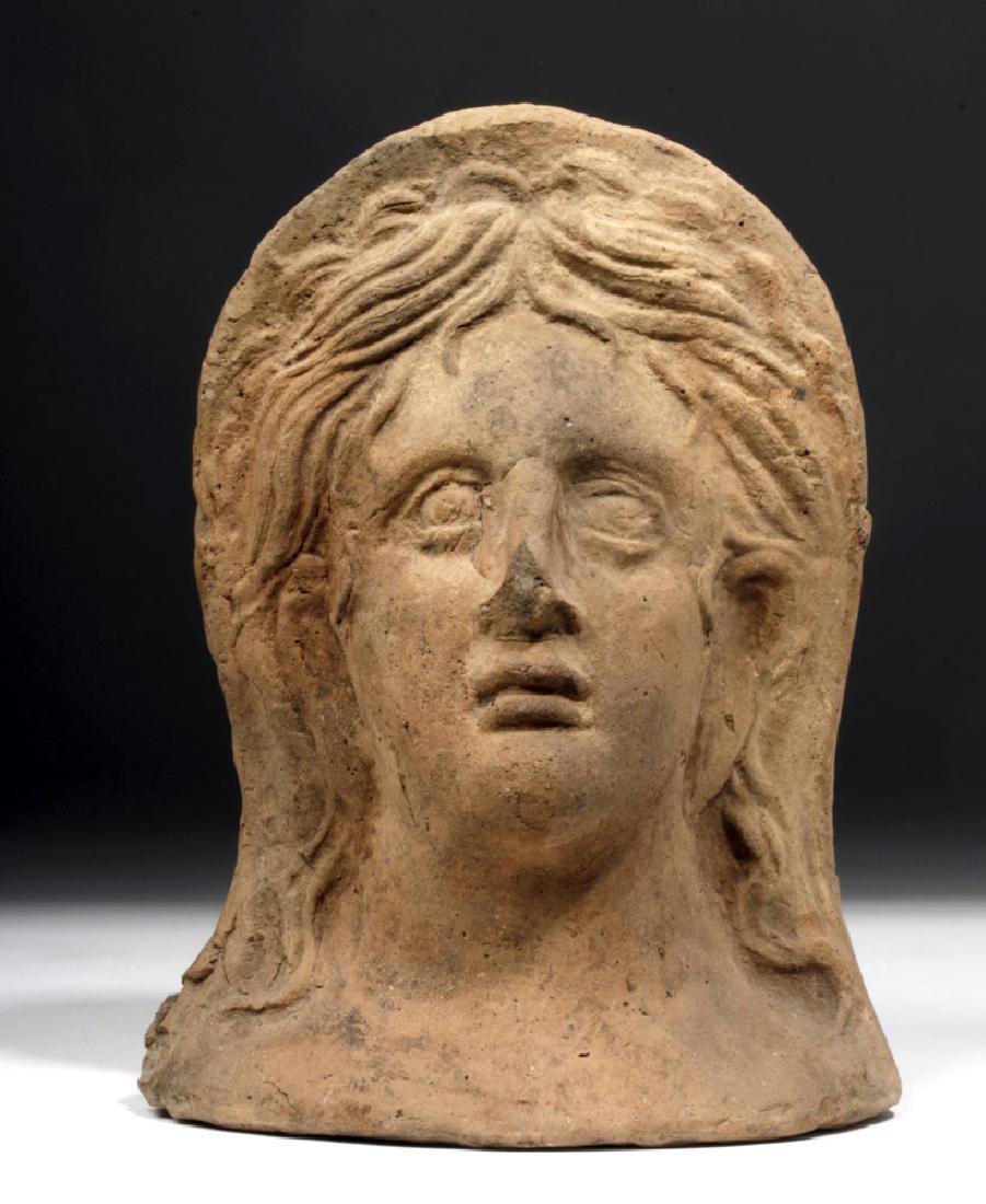 Etruscan Earthenware Votive Head of a Female (1 of 7)