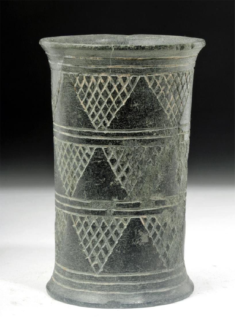 Bactrian Chlorite Schist Beaker, Cylindrical Form (1 of 6)