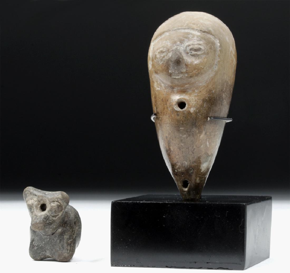 Two Adorable Pre-Columbian Pottery Whistles (1 of 4)