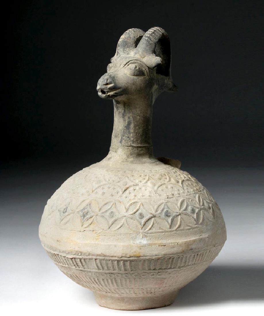 Islamic Pottery Ewer with Ibex Head (1 of 7)