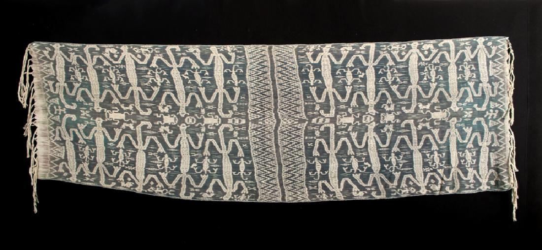 20th C. Indonesian Fabric Ikat Cloth - Frogs & Lizards (1 of 3)
