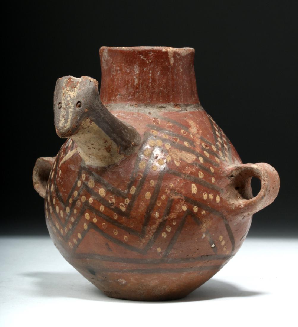 Bolivian Tihuanaco Decorated Pottery Olla - Llama Head (1 of 7)