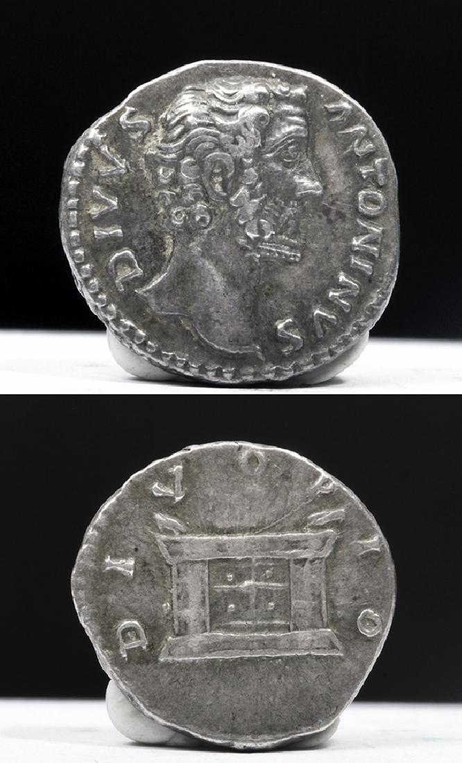 Roman Antoninus Pius 138-161 AD Silver AR Drachm (1 of 3)