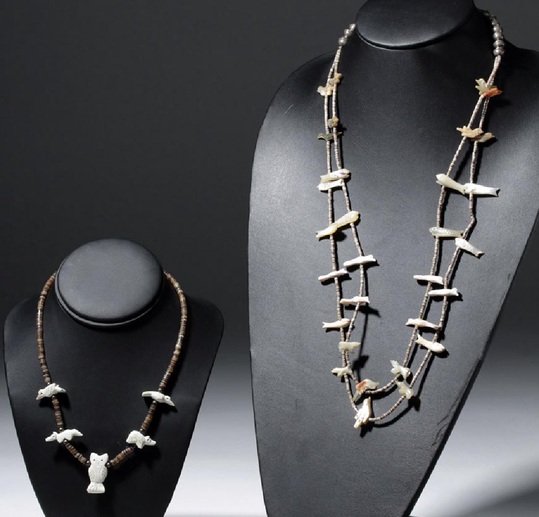 20th C. 2 US Southwest Native American Fetish Necklaces (1 of 6)