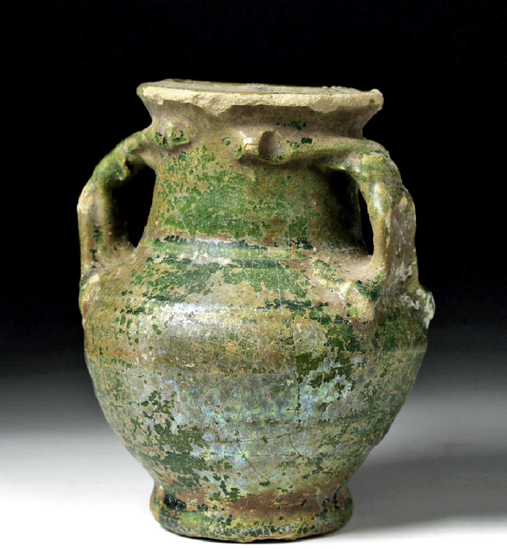 Islamic Nishapur Green Glazed Terracotta Vessel (1 of 6)