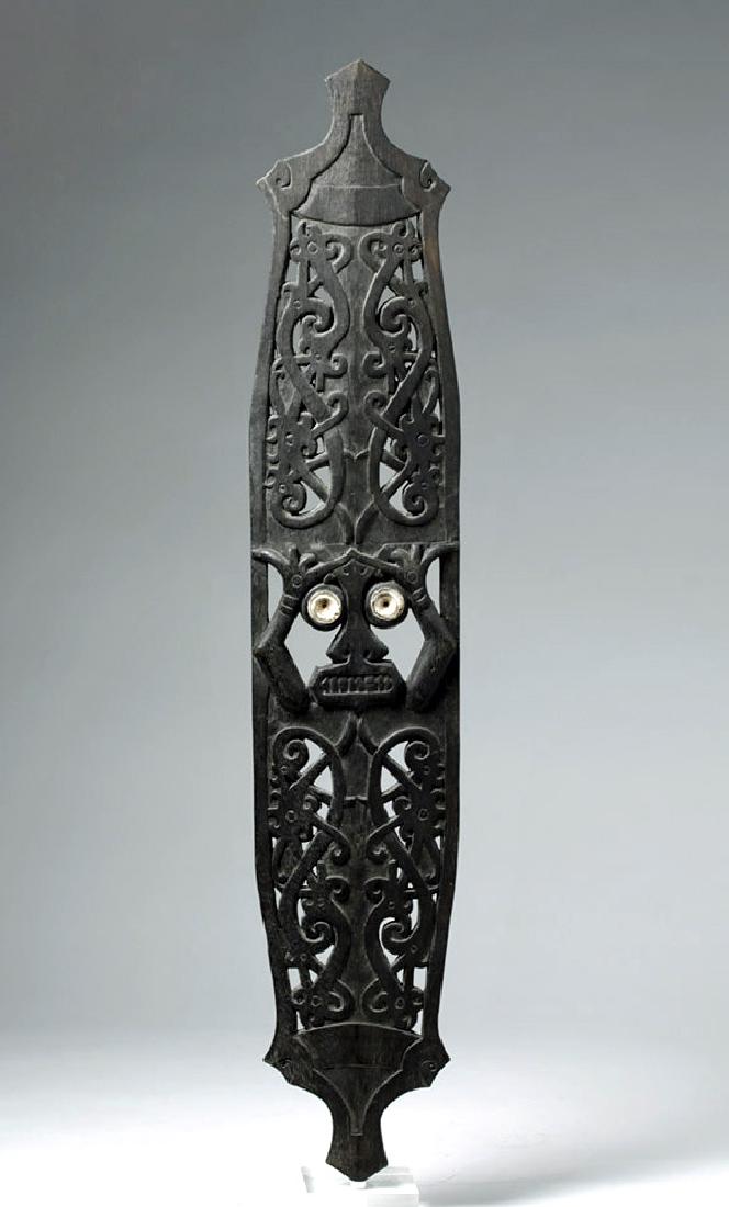 South Pacific Dayak Wood and Shell Shield (1 of 4)