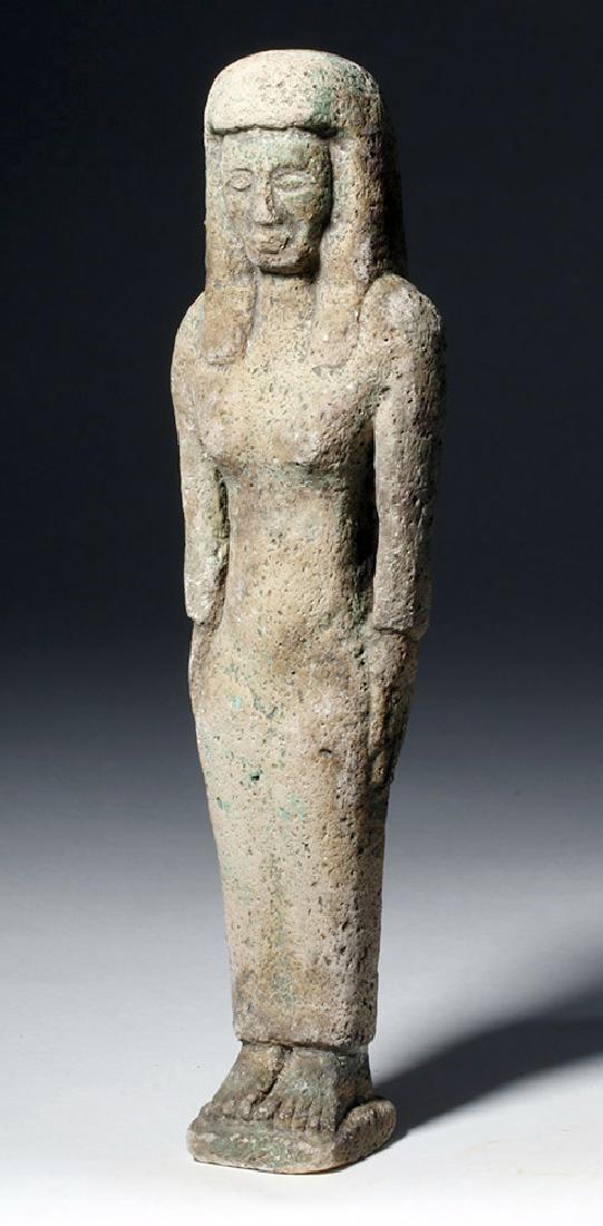 Ancient Egyptian Faience Standing Female (1 of 7)