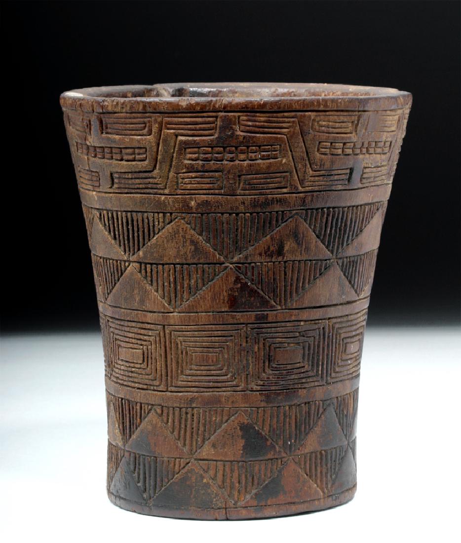 Inca Wooden Kero with Incised Decorations (1 of 6)