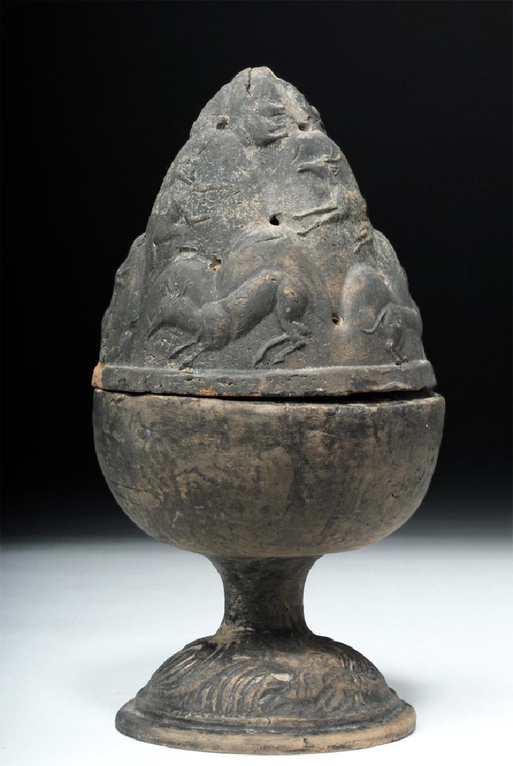 Chinese Han Dynasty Blackware Incensario (1 of 6)