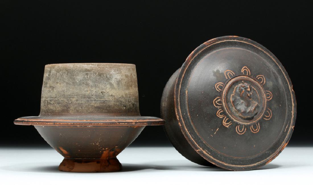 Greek Campanian Blackware Lidded Pyxis (1 of 7)