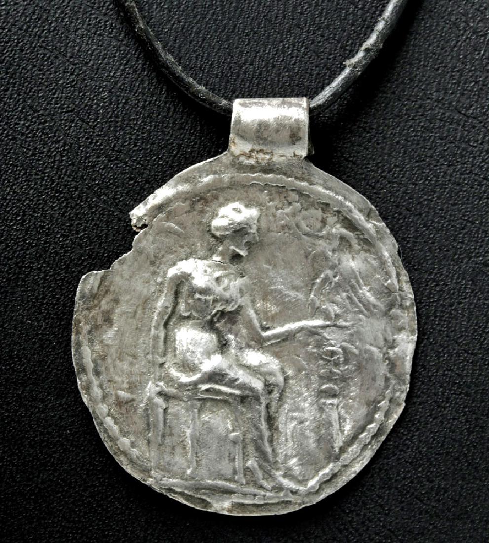 Roman Silver Pendant - Seated Venus w/ Mercury (1 of 3)