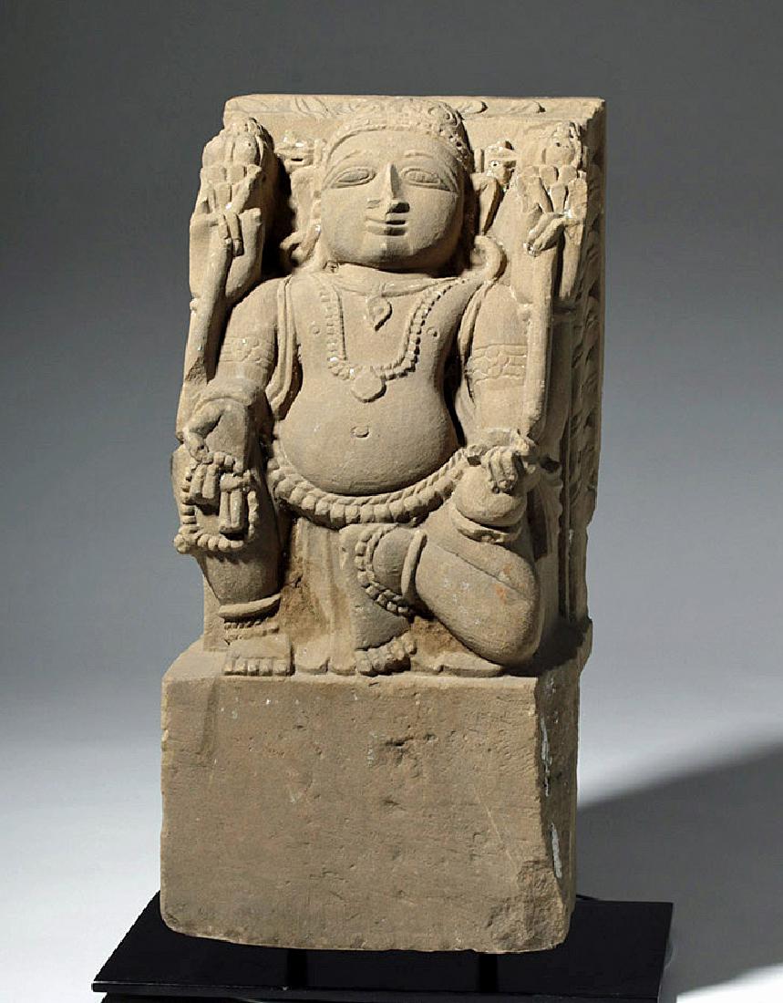 11th C. Indian Pink Sandstone Carving of Vishnu (1 of 7)
