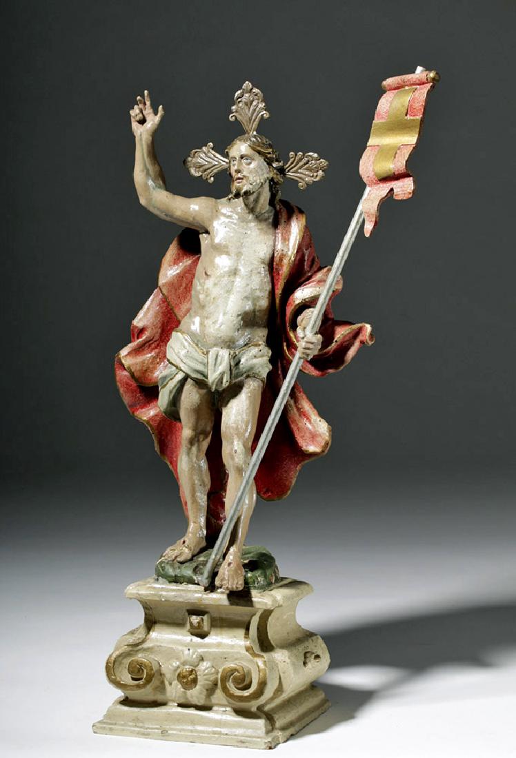 Early 19th C. Spanish Colonial Wood Santo, Resurrection (1 of 6)