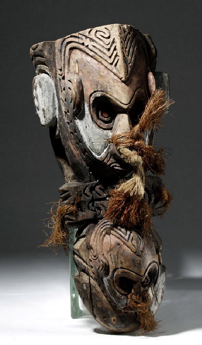 Early 20th C. PNG Double-Headed Painted Wood Figure (1 of 8)