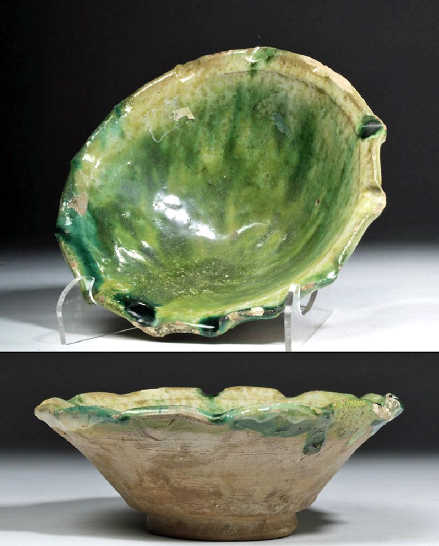 Islamic Terracotta Green Glazed Bowl (1 of 6)