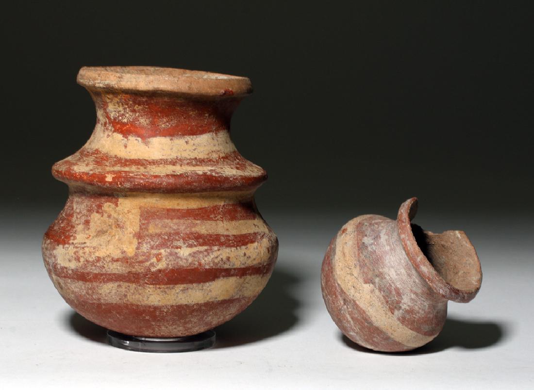 Pair of Decorated West Mexican Pottery Ollas (1 of 2)