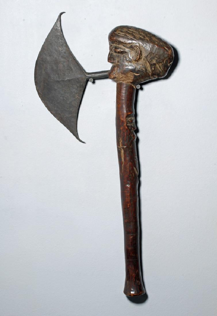 20th C. African Pende Wood / Metal Prestige Axe (1 of 7)