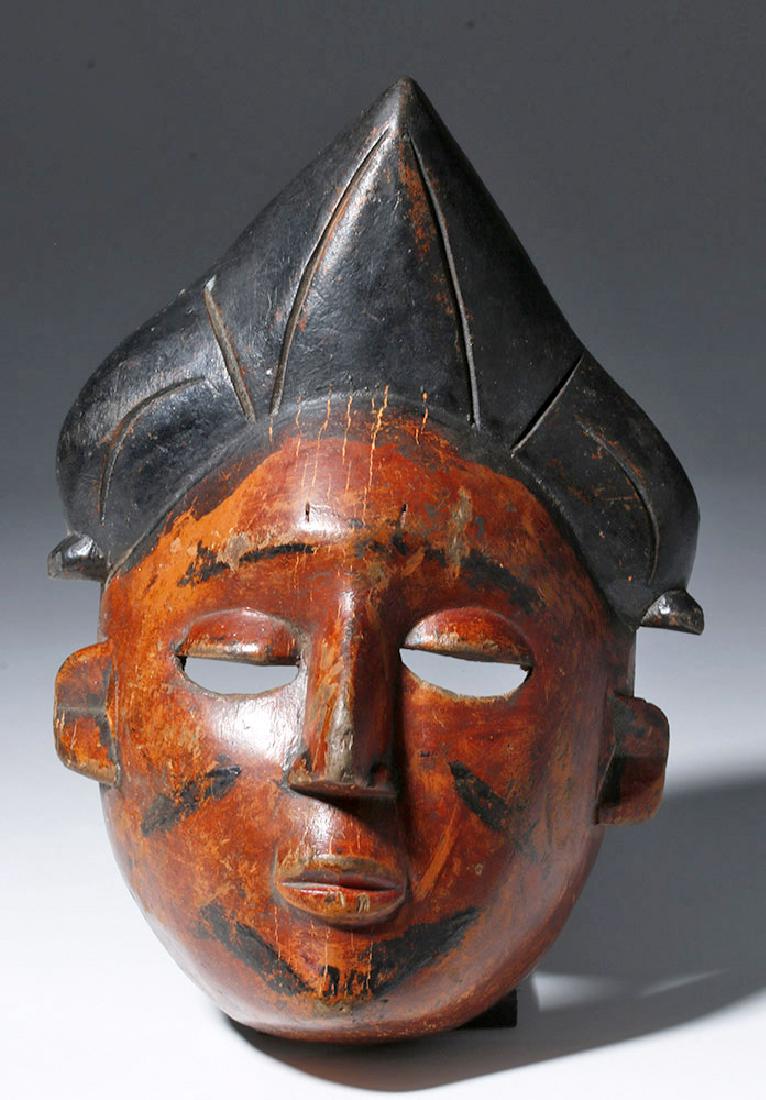 African Ibibio Painted Wood Mask of a Woman (1 of 2)