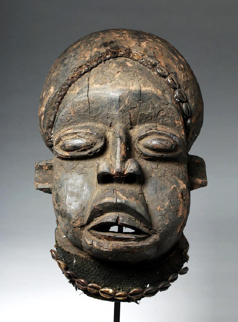 Early 20th C. African Cameroon Bamileke Wood Mask (1 of 5)