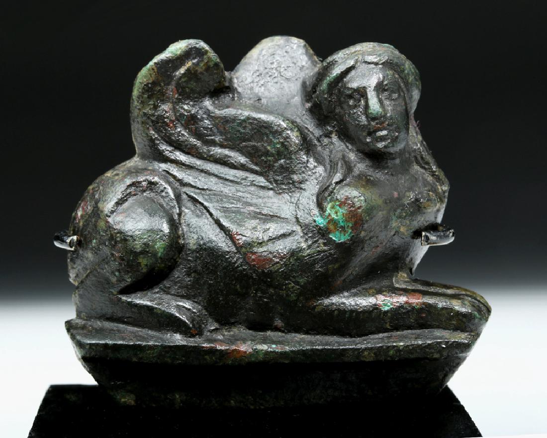 Desirable Roman Bronze Sphinx Applique (1 of 5)