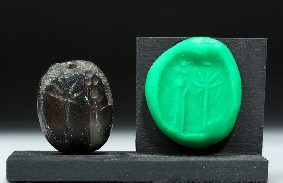 Sumerian Blackstone Seal - Scaraboid Form (1 of 4)