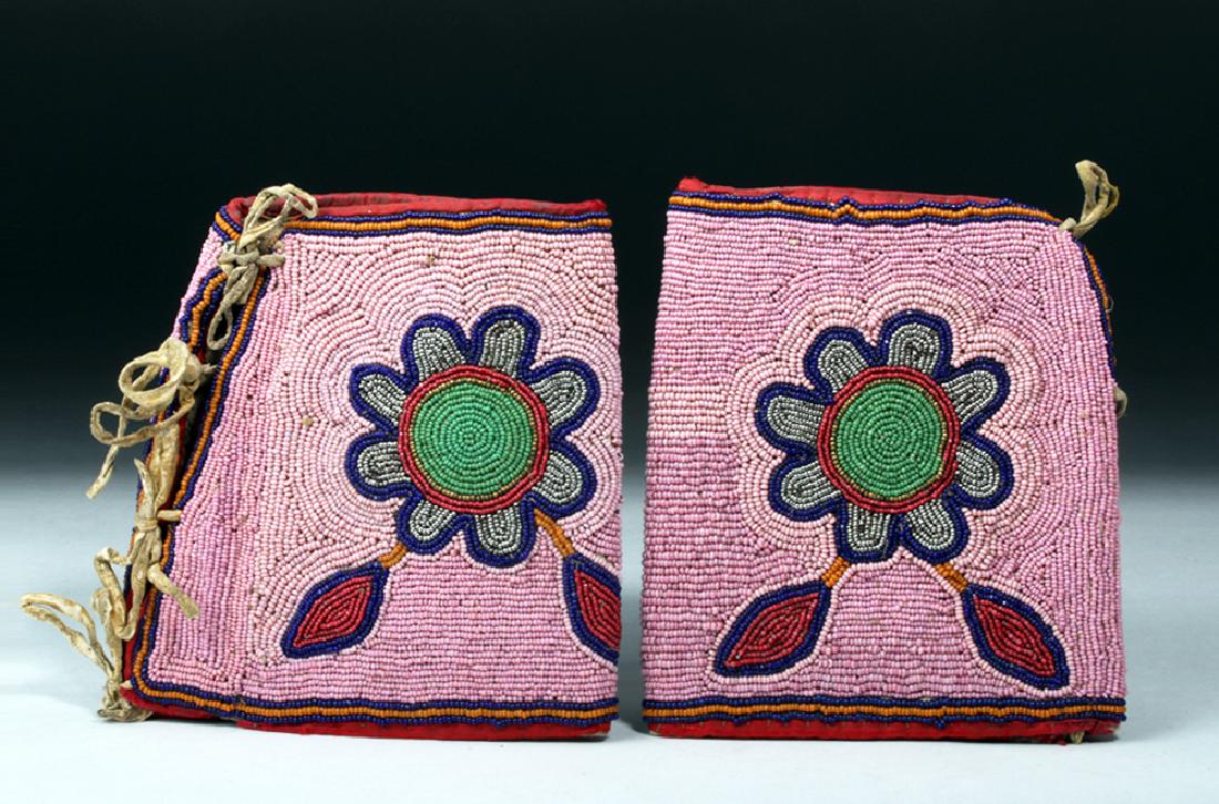 Pair of 19th Century Plains Indians Beaded Cuffs (1 of 3)