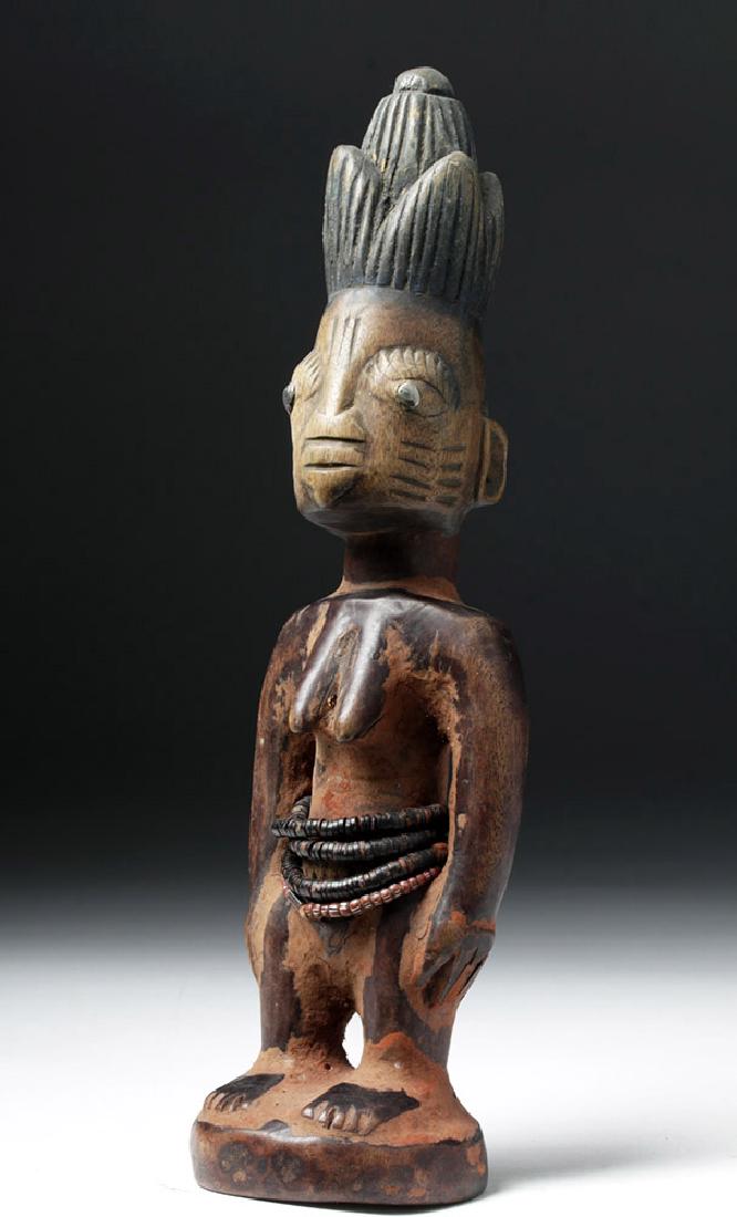 20th C. Ibeji Wood Female Twin - Metal Pupils (1 of 7)