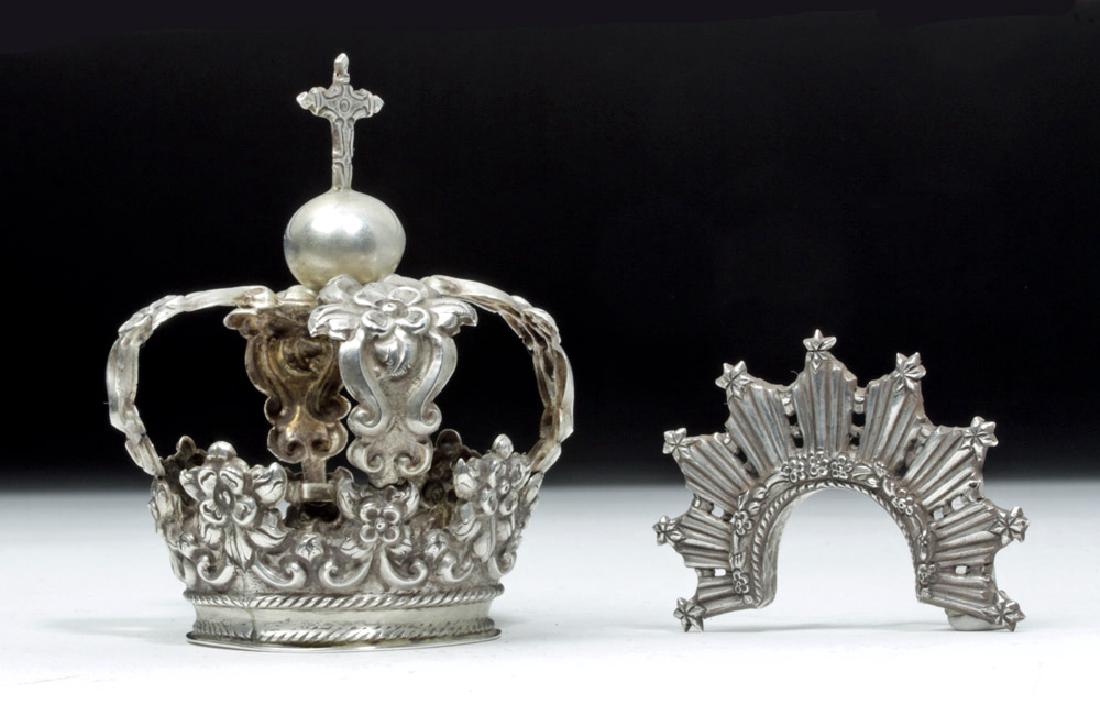 Two Bolivian Silver Crowns - Ex Historia (1 of 9)