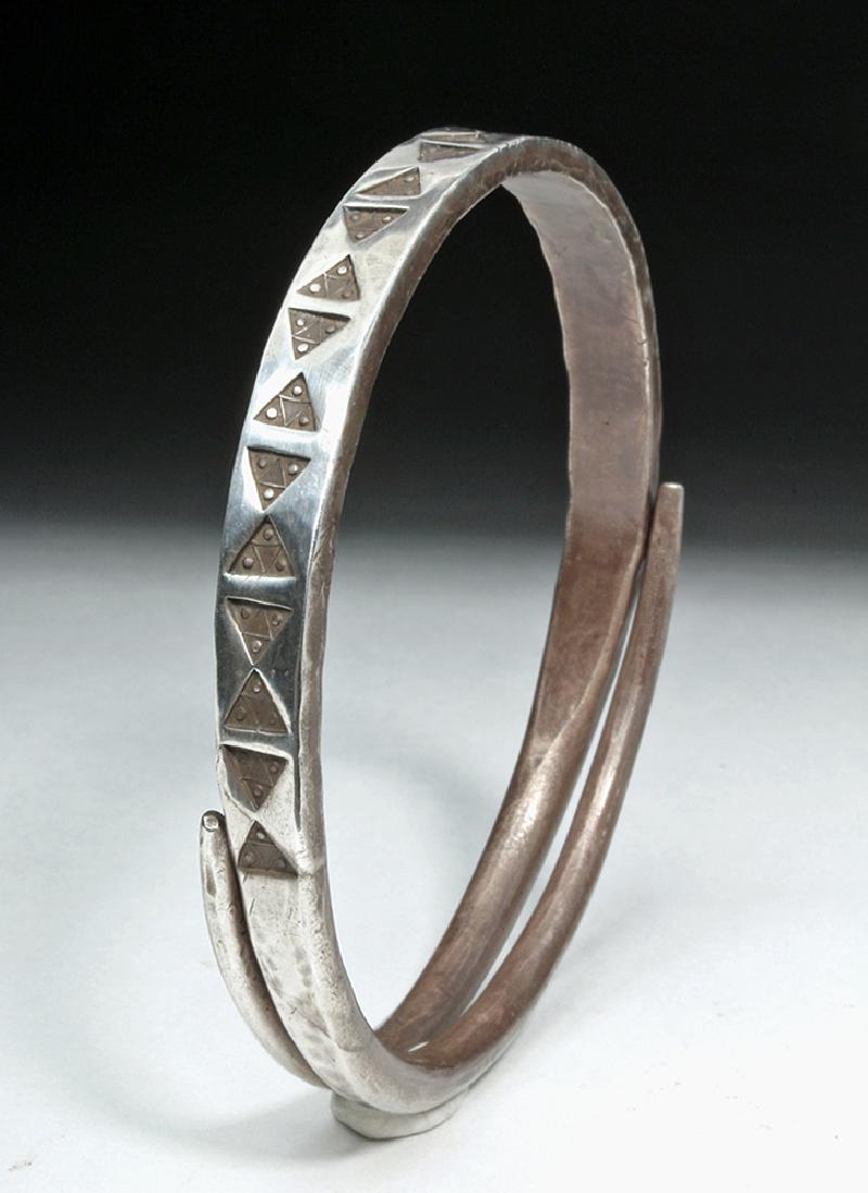 Viking or Norse Silver Bracelet - Geometric Motif (1 of 5)