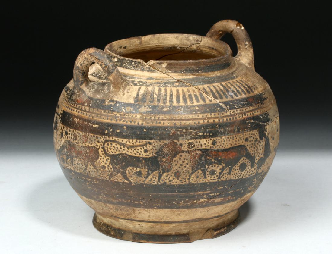 Corinthian Pottery Twin-Handled Jar w/ Animal Freize (1 of 7)