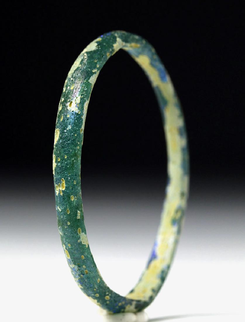 Petite Roman Blue-Green Glass Bracelet (1 of 4)