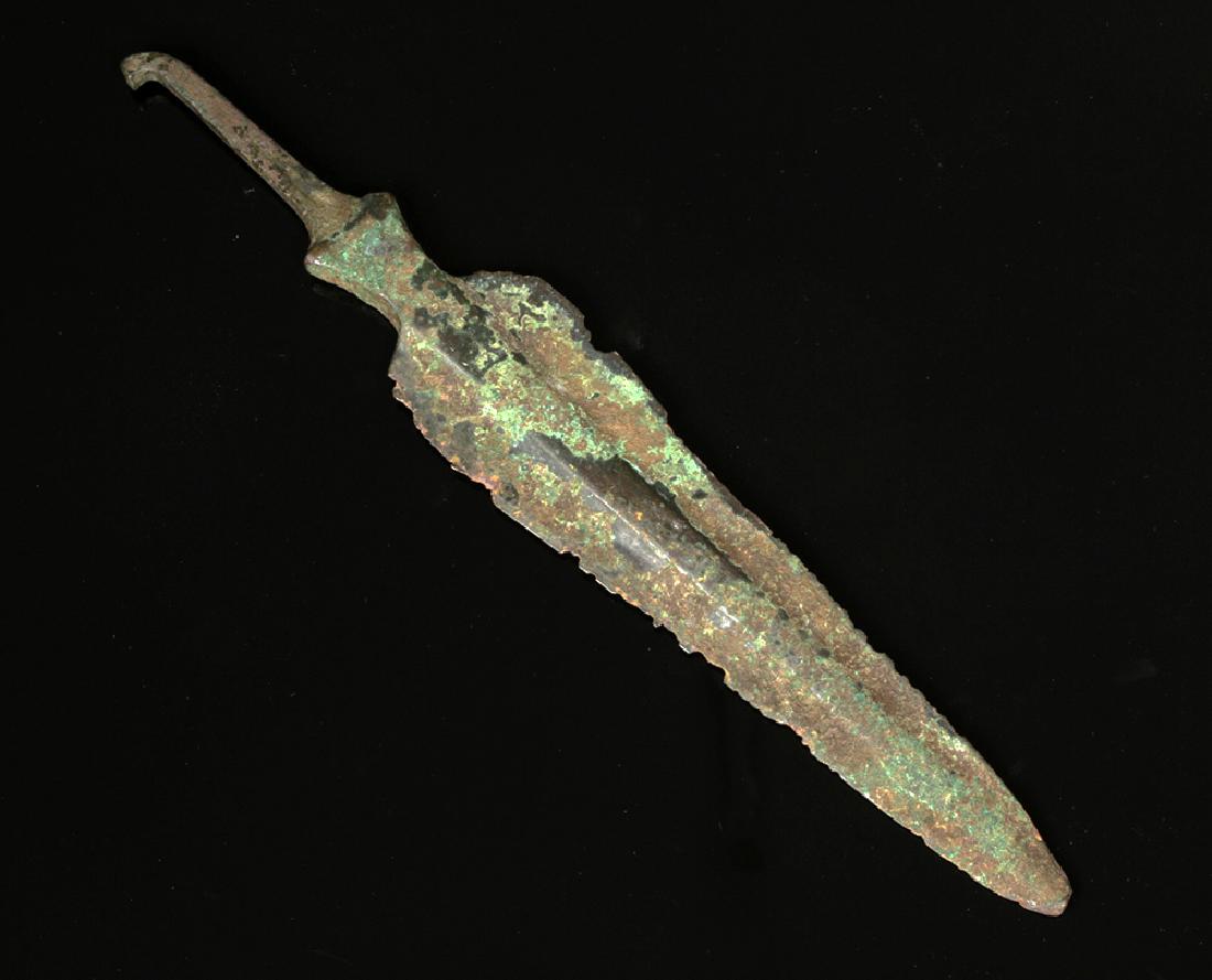 Ancient Marlik Bronze Spearhead w/ Large Tang (1 of 2)