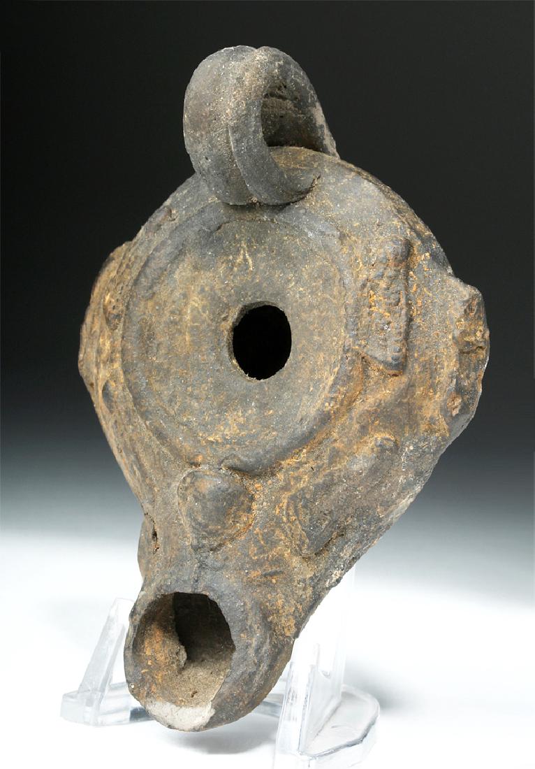 Roman Blackware Pottery Oil Lamp (1 of 6)