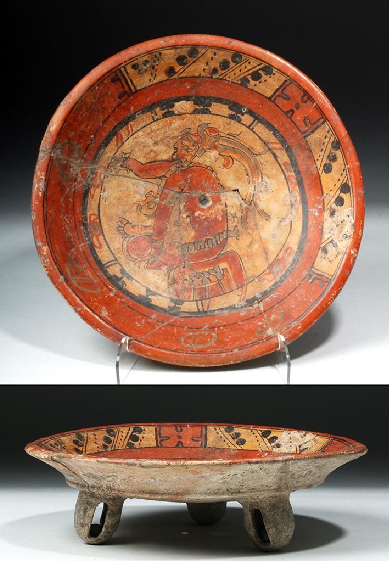 Mayan Polychrome Rattle-Legged Tripod - Seated Lord (1 of 7)