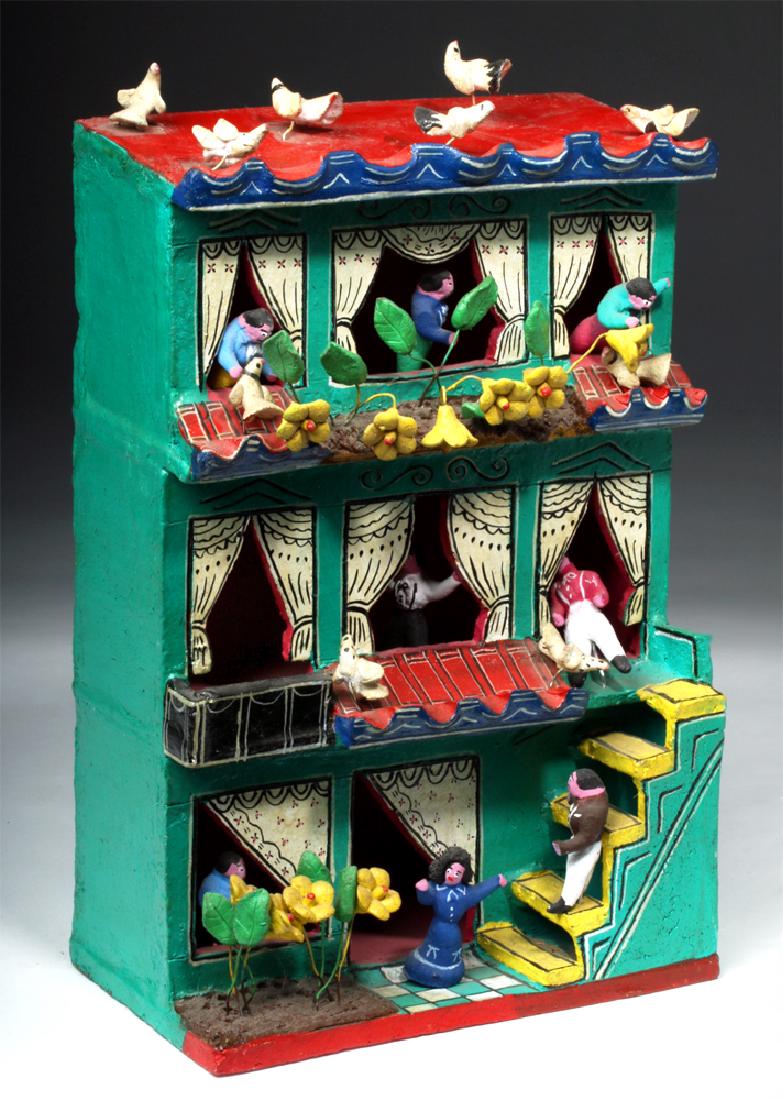 Mid 20th C. Amusing Mexican Painted Terracotta Casita (1 of 6)