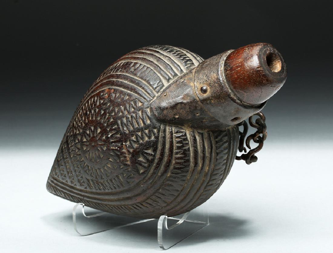 Rare 18th C. Spanish Colonial Mexican Powder Flask (1 of 5)