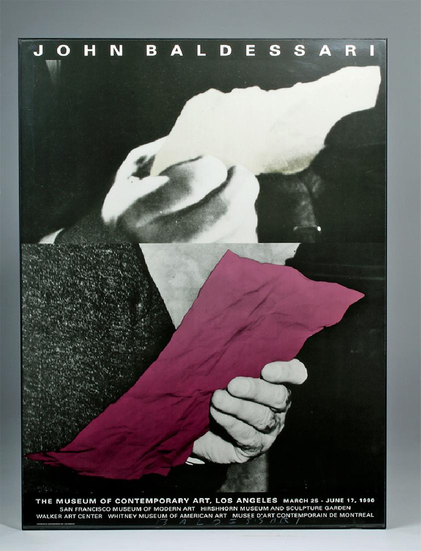 Autographed 1990 J. Baldessari  LA MOCA Poster (1 of 2)