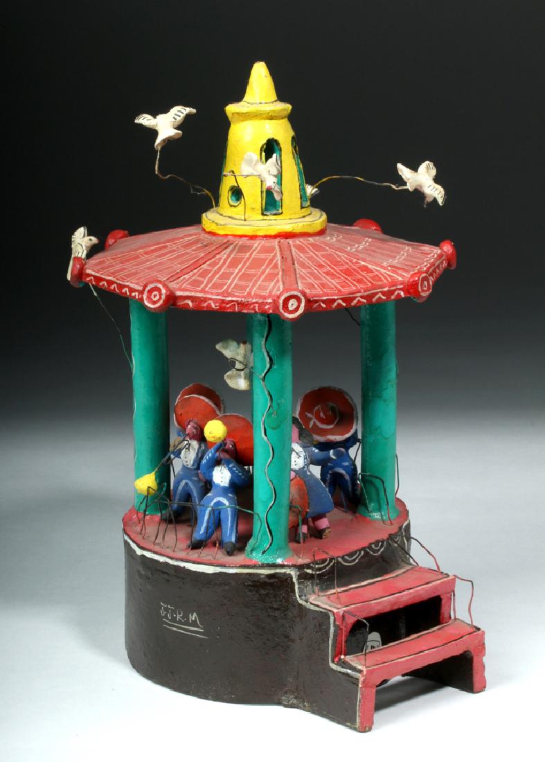 Vintage 20th C. Mexican Pottery & Wire Bandstand (1 of 5)