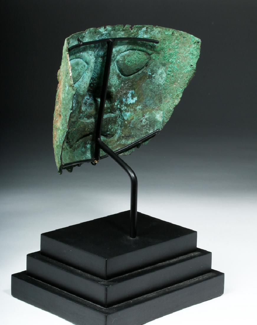 Peruvian Moche Copper & Shell Jaguar Mask - 3
