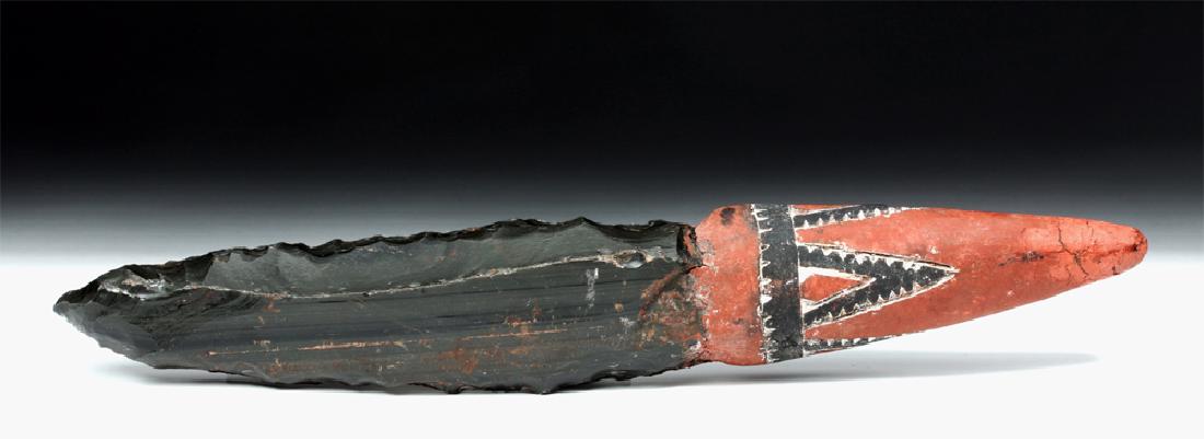 19th C. Rare Papua New Guinea Obsidian Blade Knife (1 of 4)