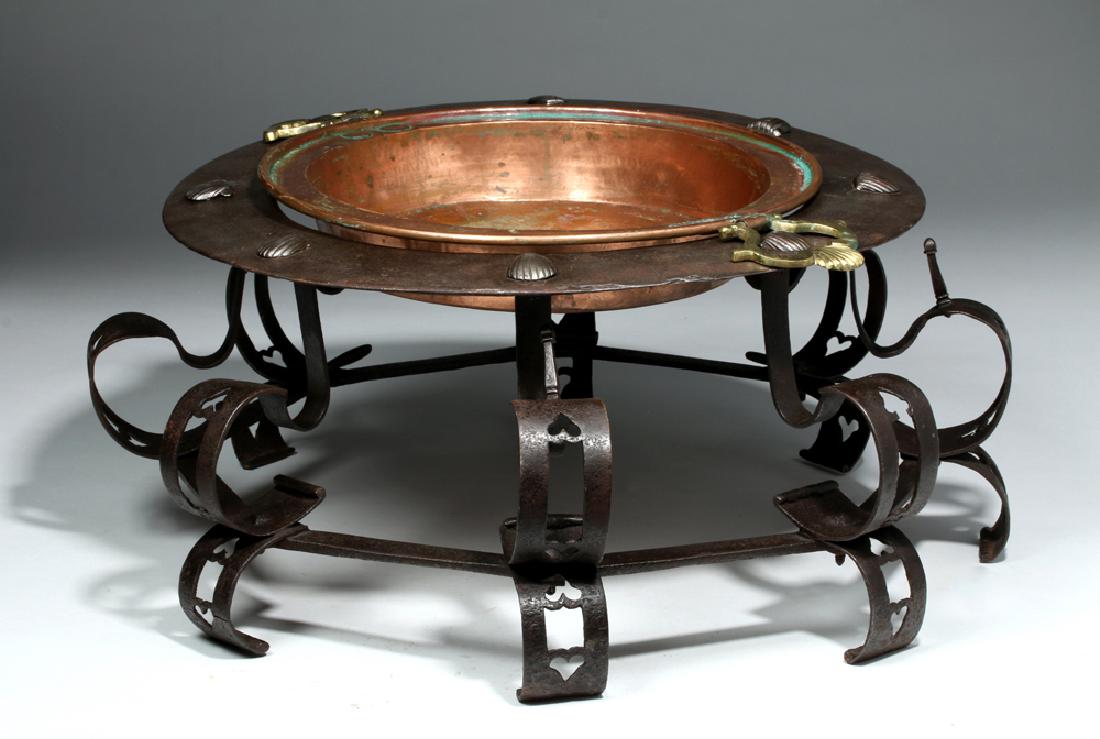 17th C. Spanish Iron Brazier, ex-Sotheby's (1 of 5)