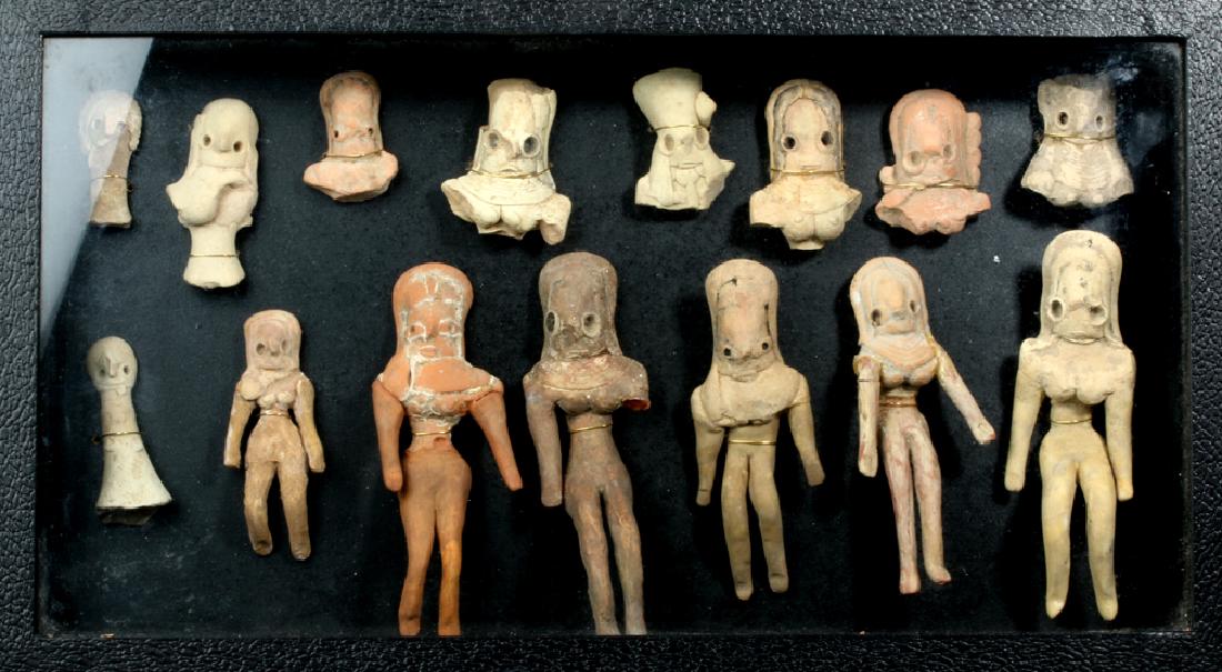 Lot of 15 Indus Valley Pottery Fertility Idols / Frags (1 of 1)