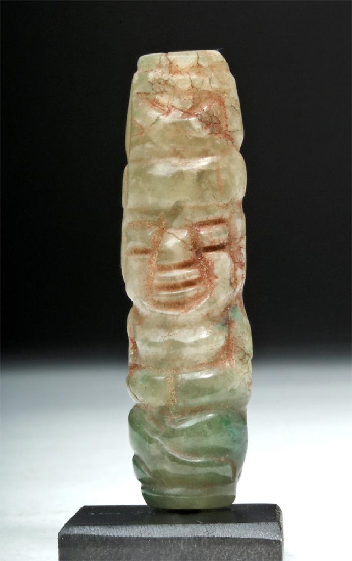 Very Fine Maya Jade Figural Bead - Female (1 of 5)