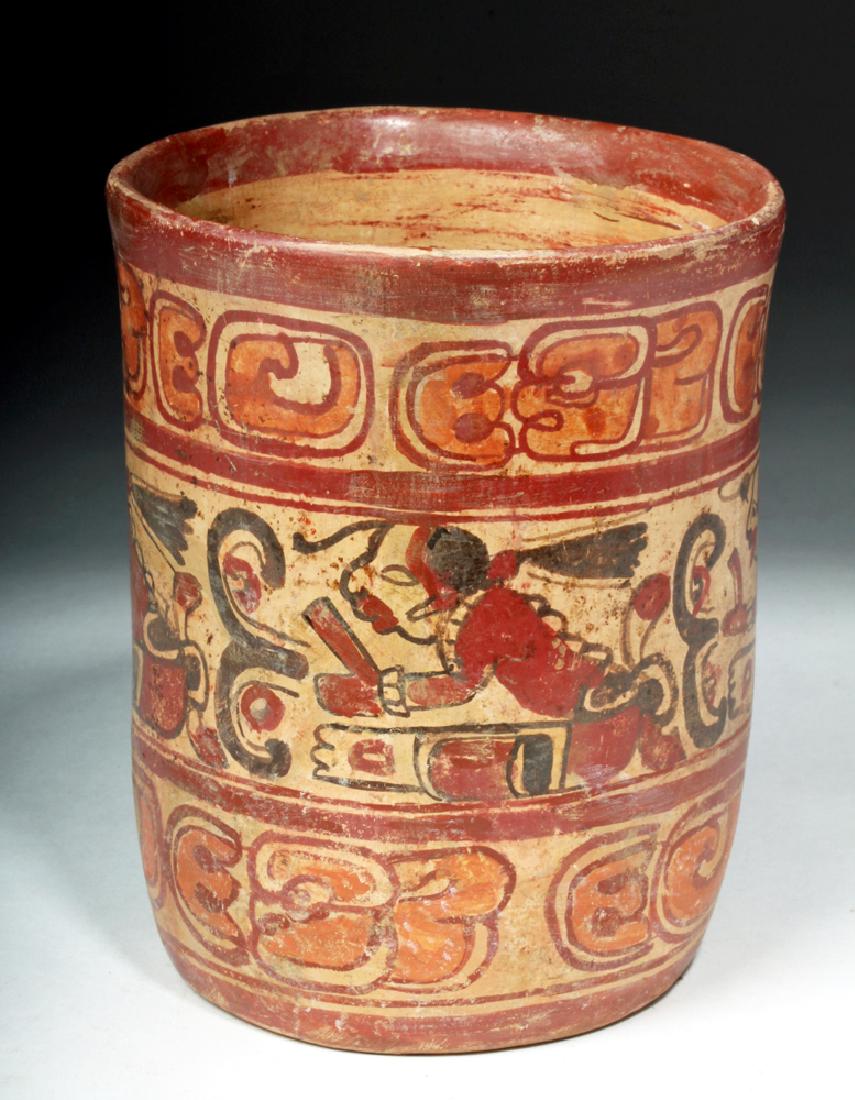 Mayan Copador Pottery Cylinder with Seated Scribes (1 of 6)