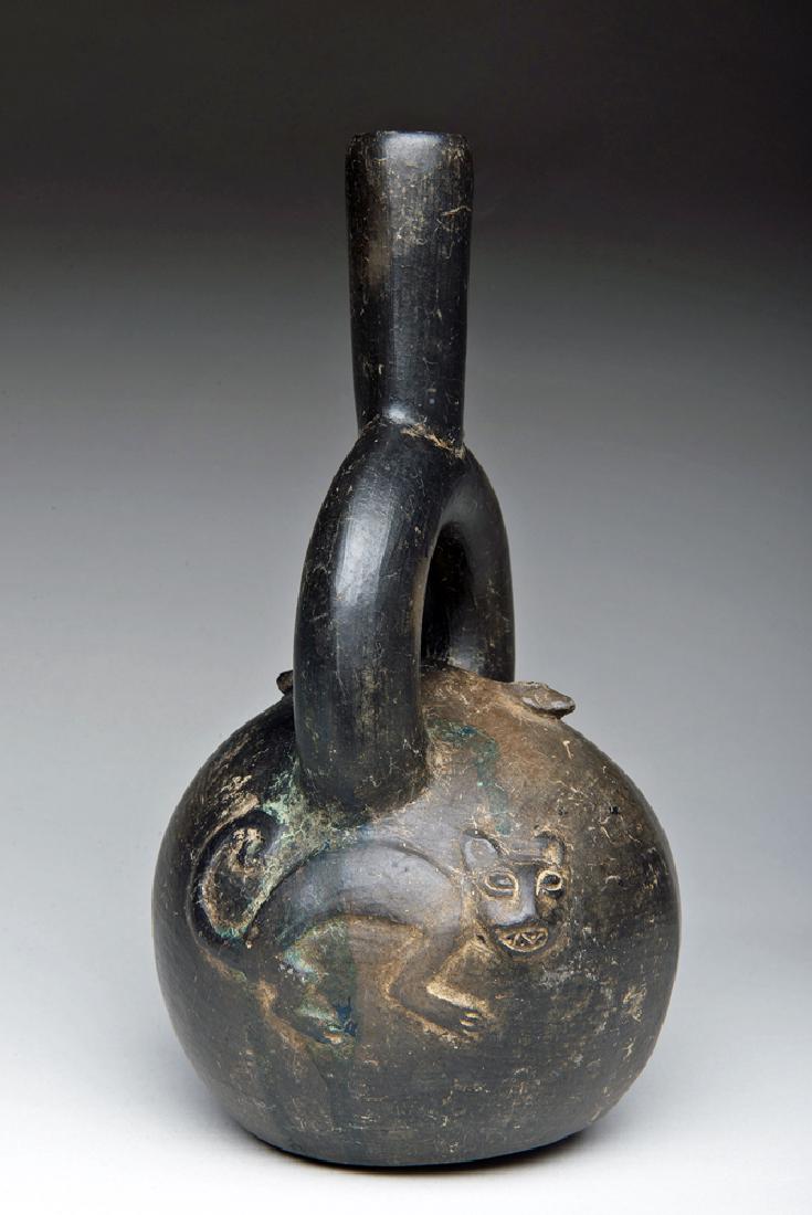 Chimu Stirrup Vessel - Jaguar, Monkey, Duck (1 of 5)