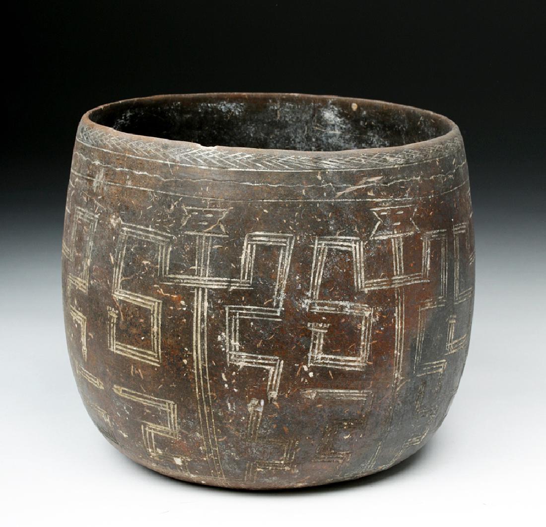 West Mexican Pottery Incised Cylinder Vessel (1 of 6)