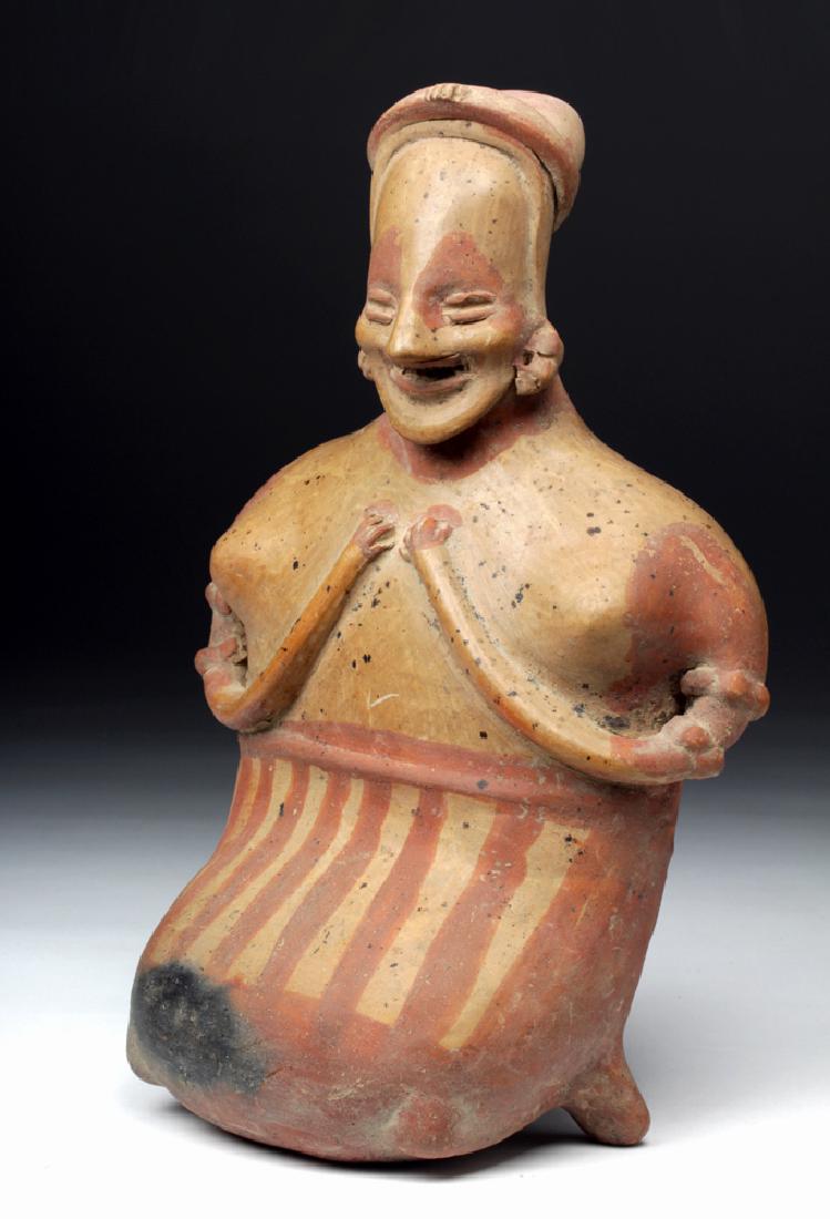 Amusing Jalisco Terracotta Squatting Female Figure (1 of 7)