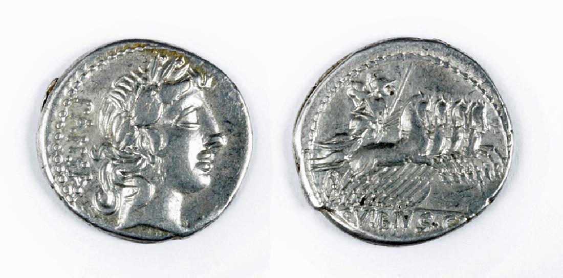 Republican Silver Denarius of C. Vibius C.f. Pansa (1 of 3)